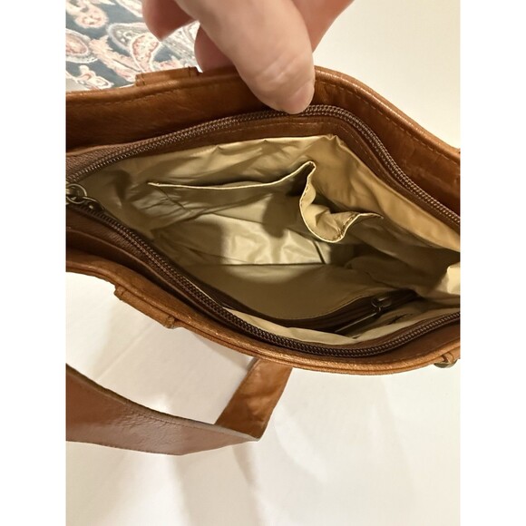 Vera Pelle Avorio Women’s Shoulder Bag Purse Brown Leather from Italy MRSP $150 - Picture 6 of 16